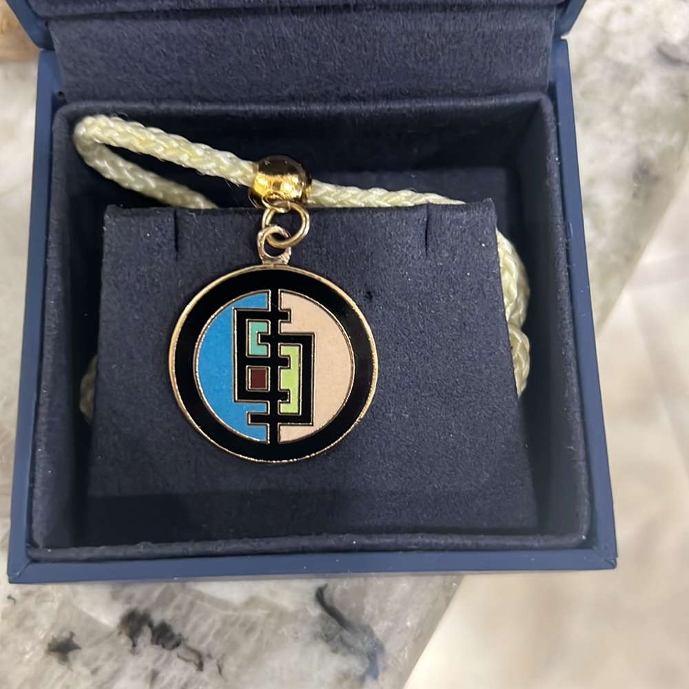RARE Emilio Pucci Elegant Multicolor Pendant Necklace